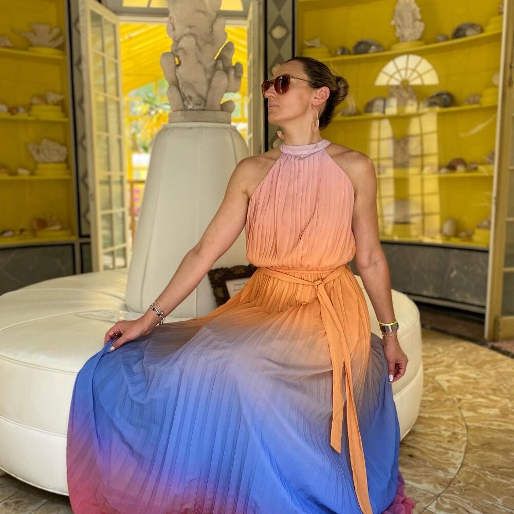 Semi-Sheer Maxi Dress